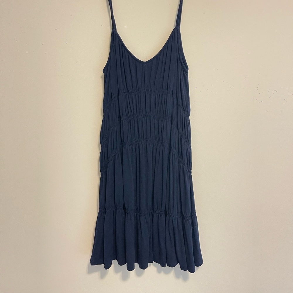 Mango Blue Ribbed Dress